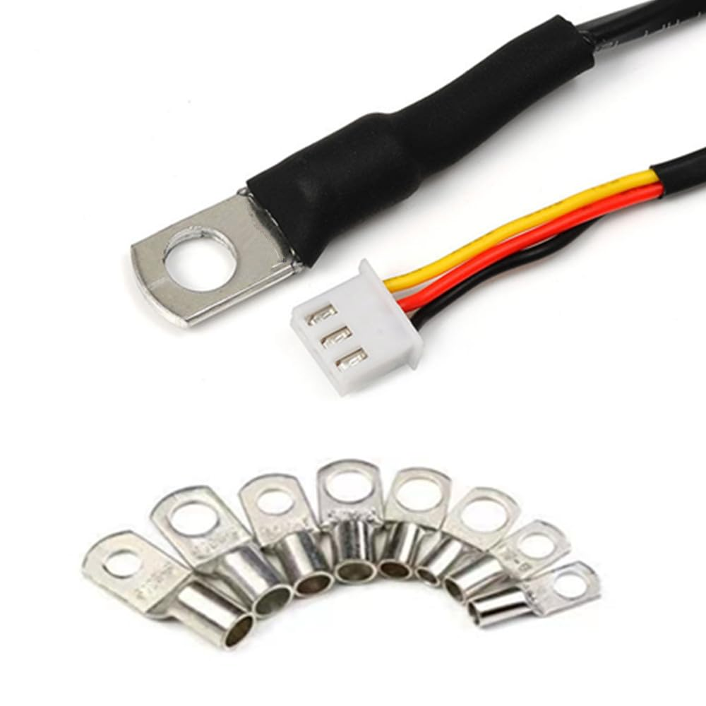 Cuicanfla 220PCS Tinned Battery Copper Cable Lugs Crimp Terminals Kits Wire Connector Set, Copper Wire Lugs Battery Terminal Connectors, for Car Auto Machine Electrical Wire Crimping image number 2