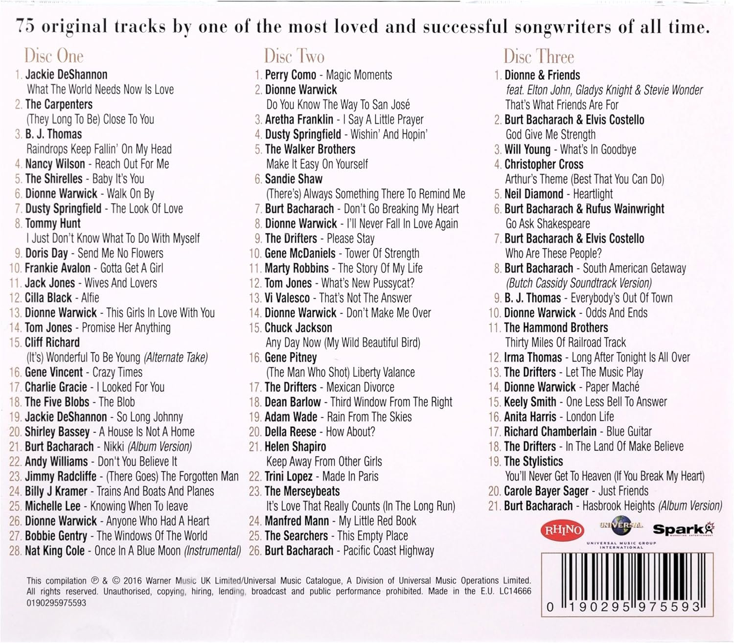 Magic Moments: Definitive Burt Bacharach Coll image number 1