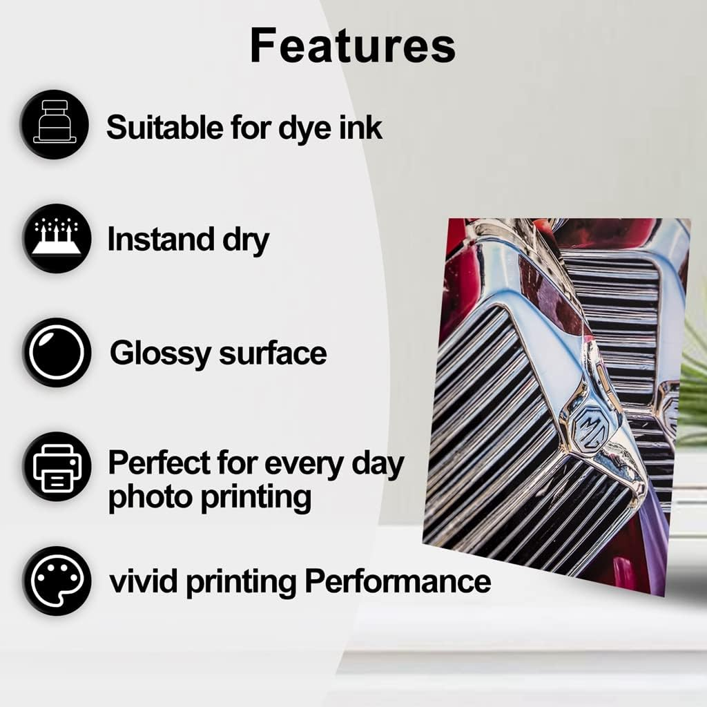 INKUWAY Thick Glossy Photo Paper 260Gsm A4 Inkjet 100Sheets 8.5X11 Gloss for Card Print, Photos, DIY Prints Cards image number 6