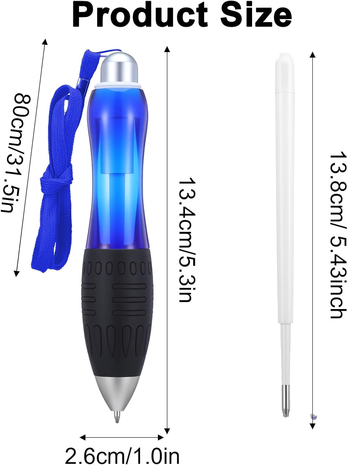 Gjinxi Pack of 15 Large Thick Ballpoint Pens, Heavy Weighted Pen with Large Wide Grip for Tremor Arthritis, Weak Grip Strength Parkinson'S Disease (3 Pens + 12 Refills) image number 2