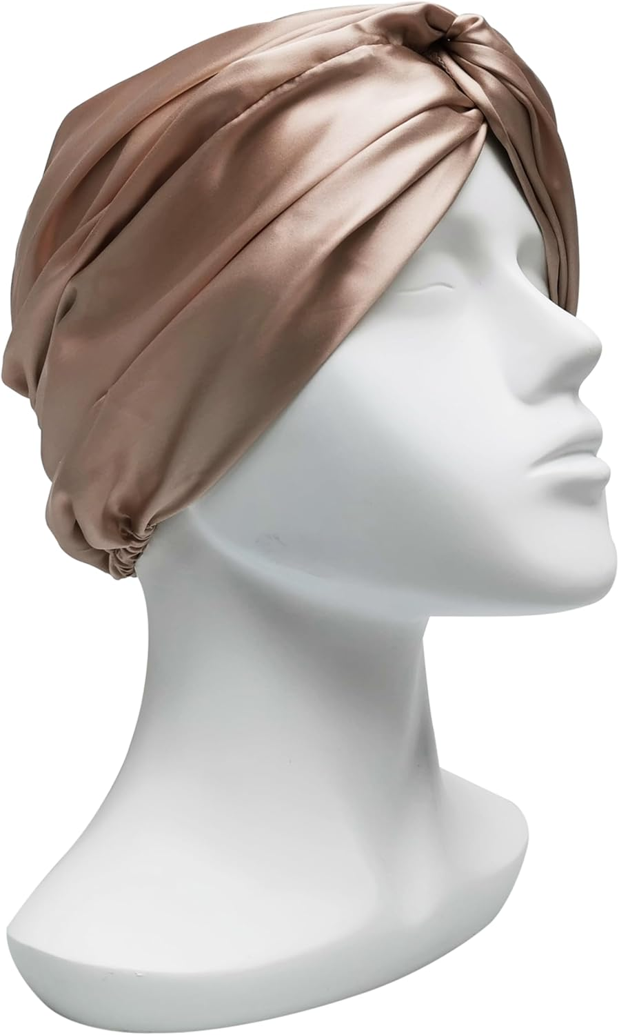 QIYUE 100% Premium Silk Twisted/London Style Turban/Headband/Bath/Hair Care, Breathable Hair Bonnet for Sleeping Suitable for Long, Straight and Curly Hair image number 1