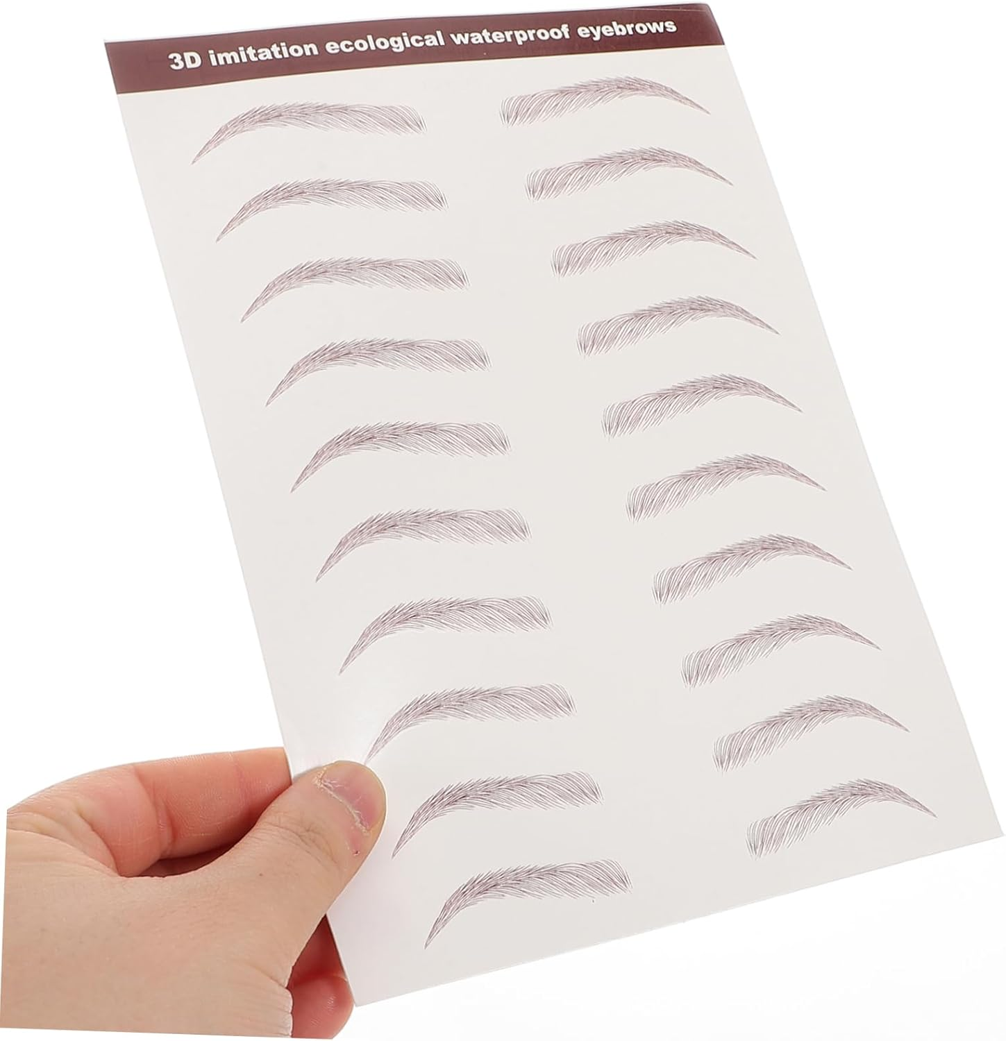 Gatuida 3 Sheets Waterproof 3D Eyebrow Tattoo Stickers Peel off Adhesive Eyebrow Transfers for Natural Look Suitable for Daily Makeup and Special Occasions image number 4