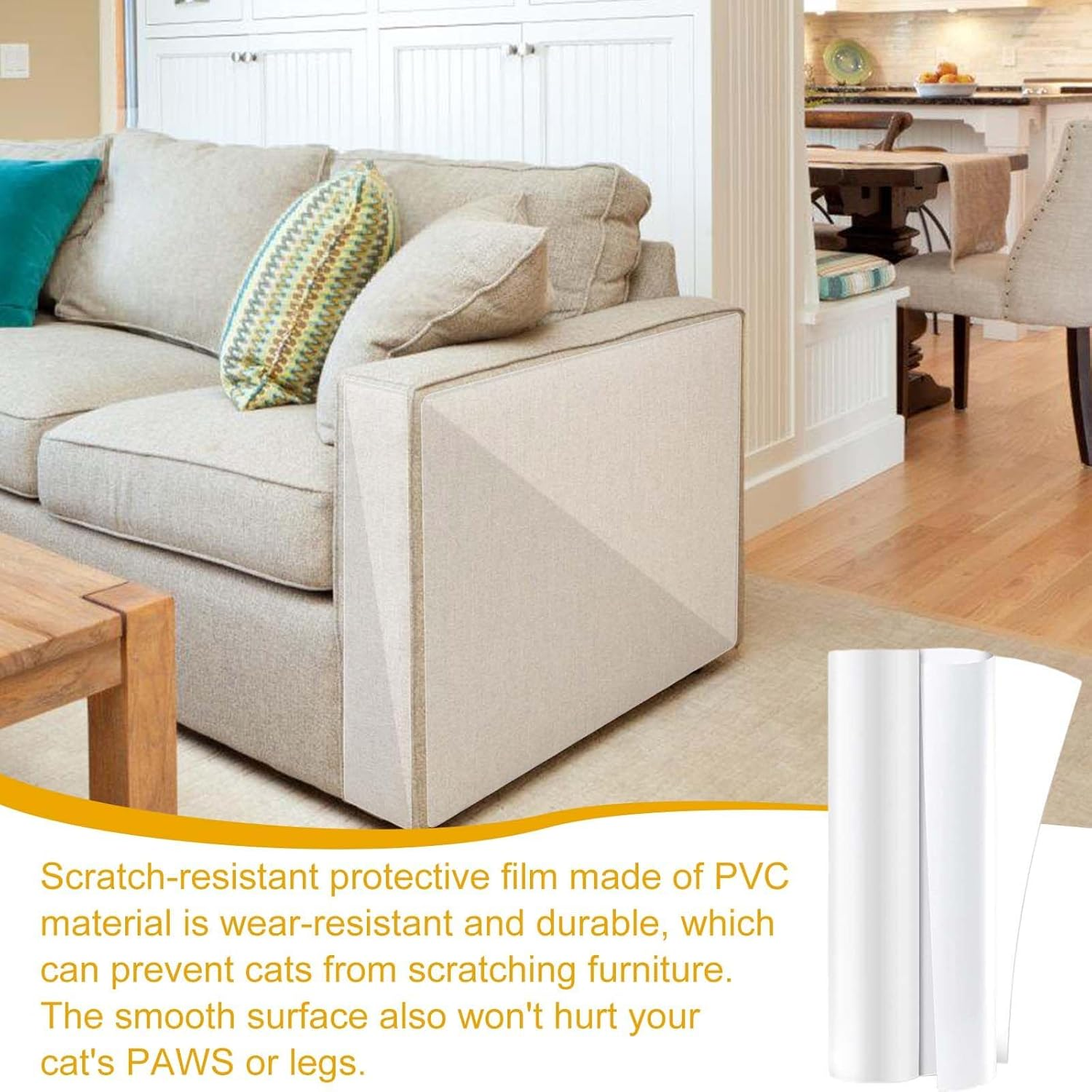 Scratch Protection Sofa Cat, 30 Cm X 5 M Scratch Protection Cat Tape Transparent Cat Scratch Protection Film Sofa Scratch Protection Pad Self-Adhesive Scratch Protection Film anti Scratch Film For image number 2