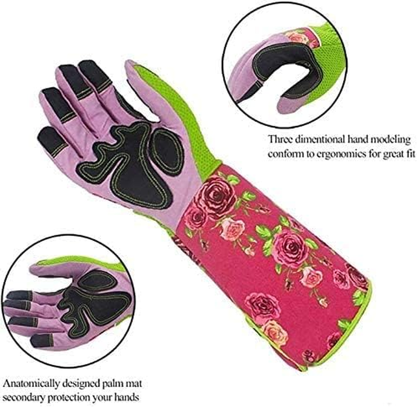 Thorn Proof Gardening Gloves for Women, Breathable Touchscreen Long Forearm Protection, Garden for Rose Pruning & Outdoor Work Gloves image number 4