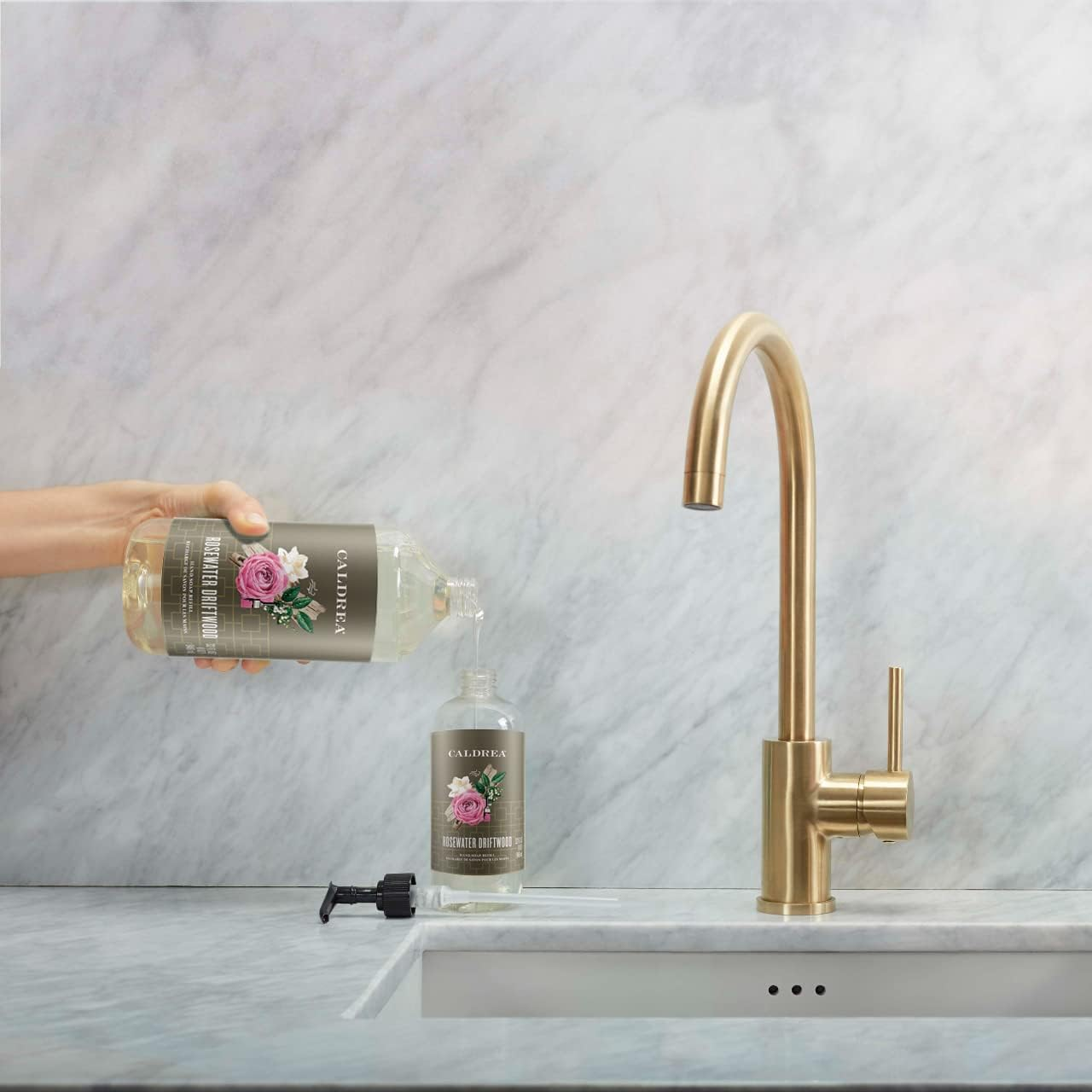 Caldrea Hand Soap Refill, Rosewater Driftwood 10.8 image number 3