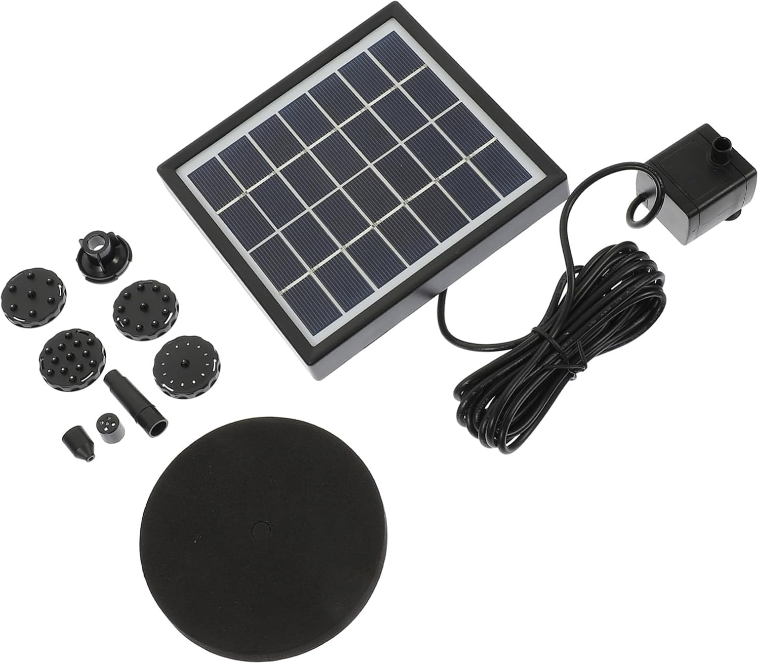 Angoily Solar-Powered Fountain Pump for Garden Small Pool Water Feature Outdoor Bird Bath Decor with Floating Design image number 1