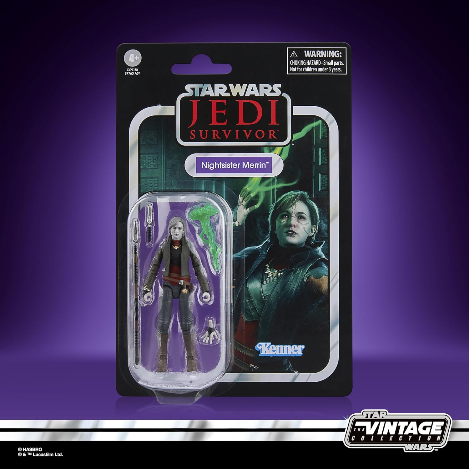 Star Wars the Vintage Collection Nightsister Merrin, Star Wars Jedi: Survivor Premium 3.75 Inch Collectible Action Figure image number 3
