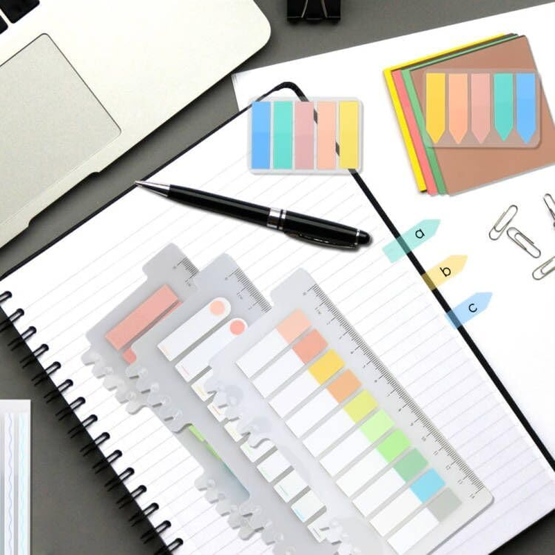 Newplenty Multi-Colored Sticky Notes Set, 1320 Pieces, Transparent, Waterproof, Self-Adhesive Strips, Long Adhesive Strips, Office, School, Bible Marker image number 6