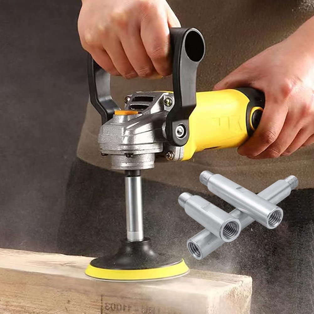 Yakamoz M14 Stainless Steel Rotary Extension Shaft Set, 3Pcs 75Mm 100Mm 140Mm Aluminium Alloy Connecting Rod Connector Adaptor Extension Rod for Grinders Power Tools image number 2