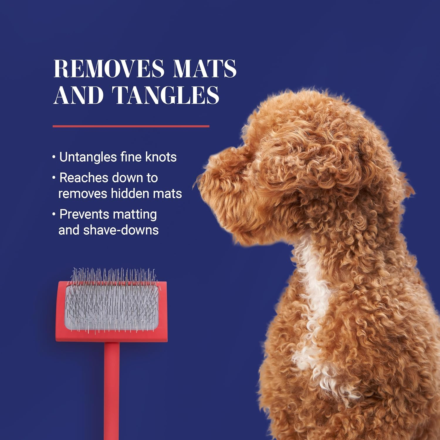 Chris Christensen Long Pin Slicker Brush, Large, Coral