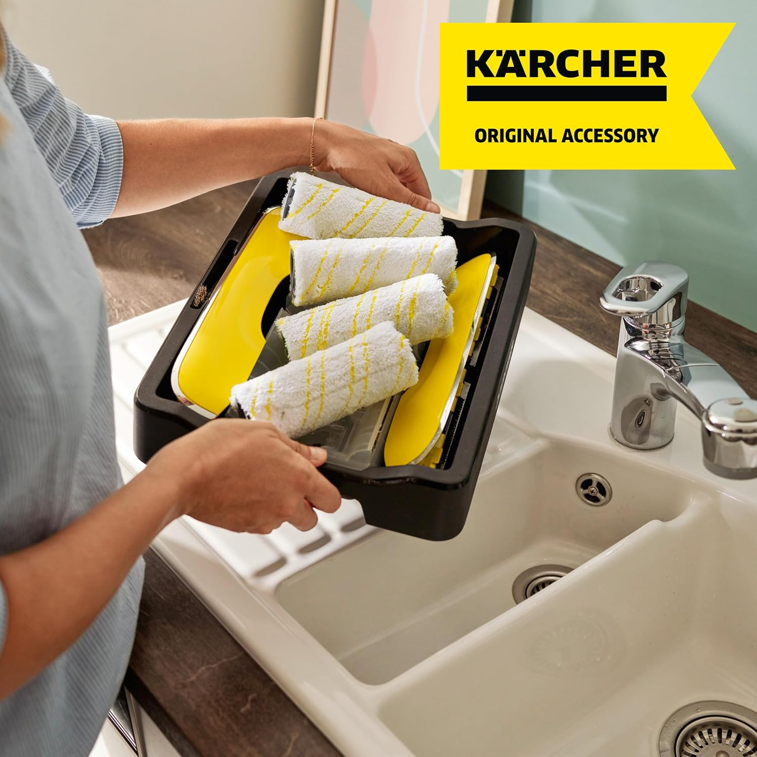 K&auml;rcher 2.055-006.0 FC Microfiber Universal Rollers, Multi - Grey image number 5