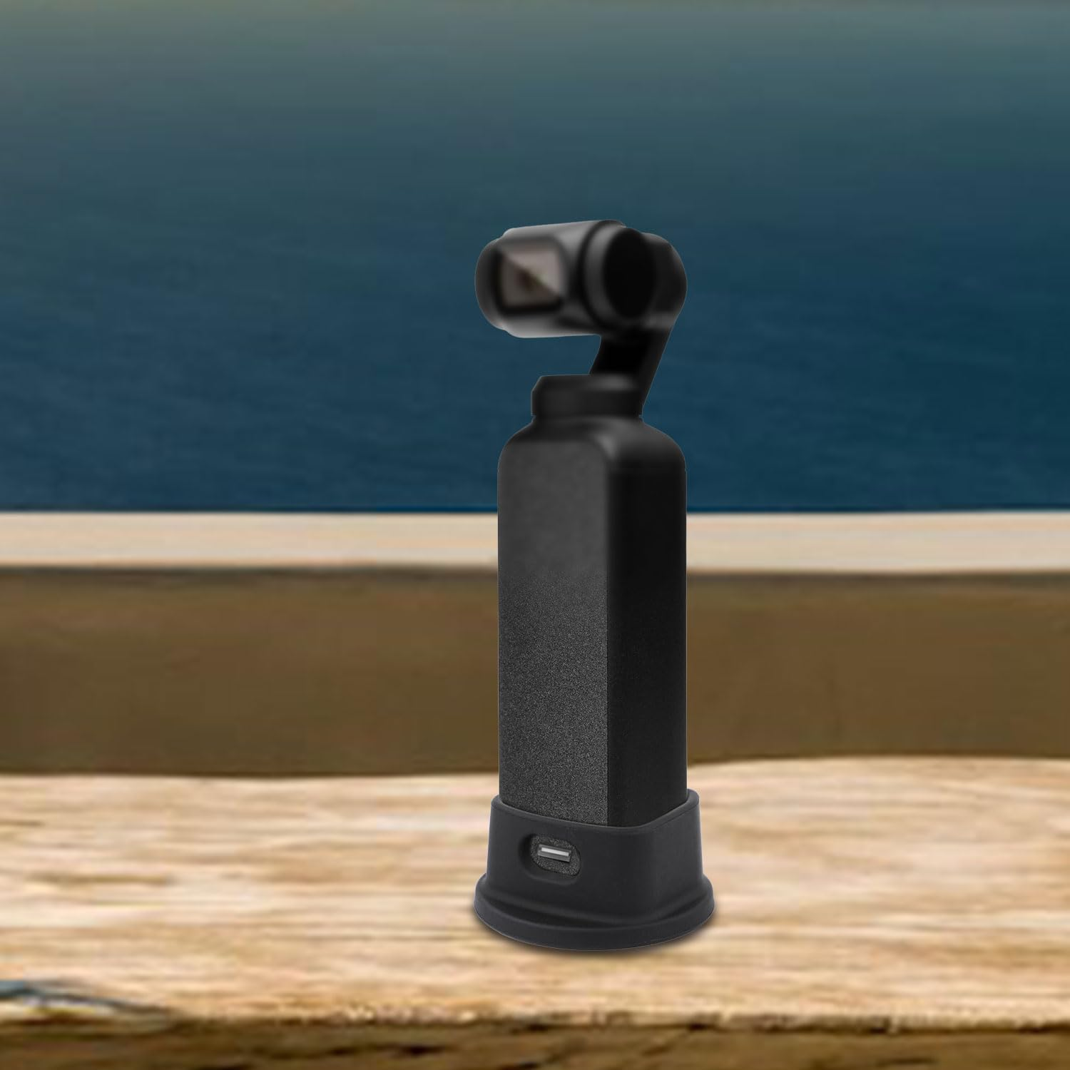 Silicone Desktop Mount for Osmo 3, Stable Desktop Support Bracket for Camera Compact Portable Base Support Stand Accessories for DJI Osmo Pocket 3 (Black) image number 2