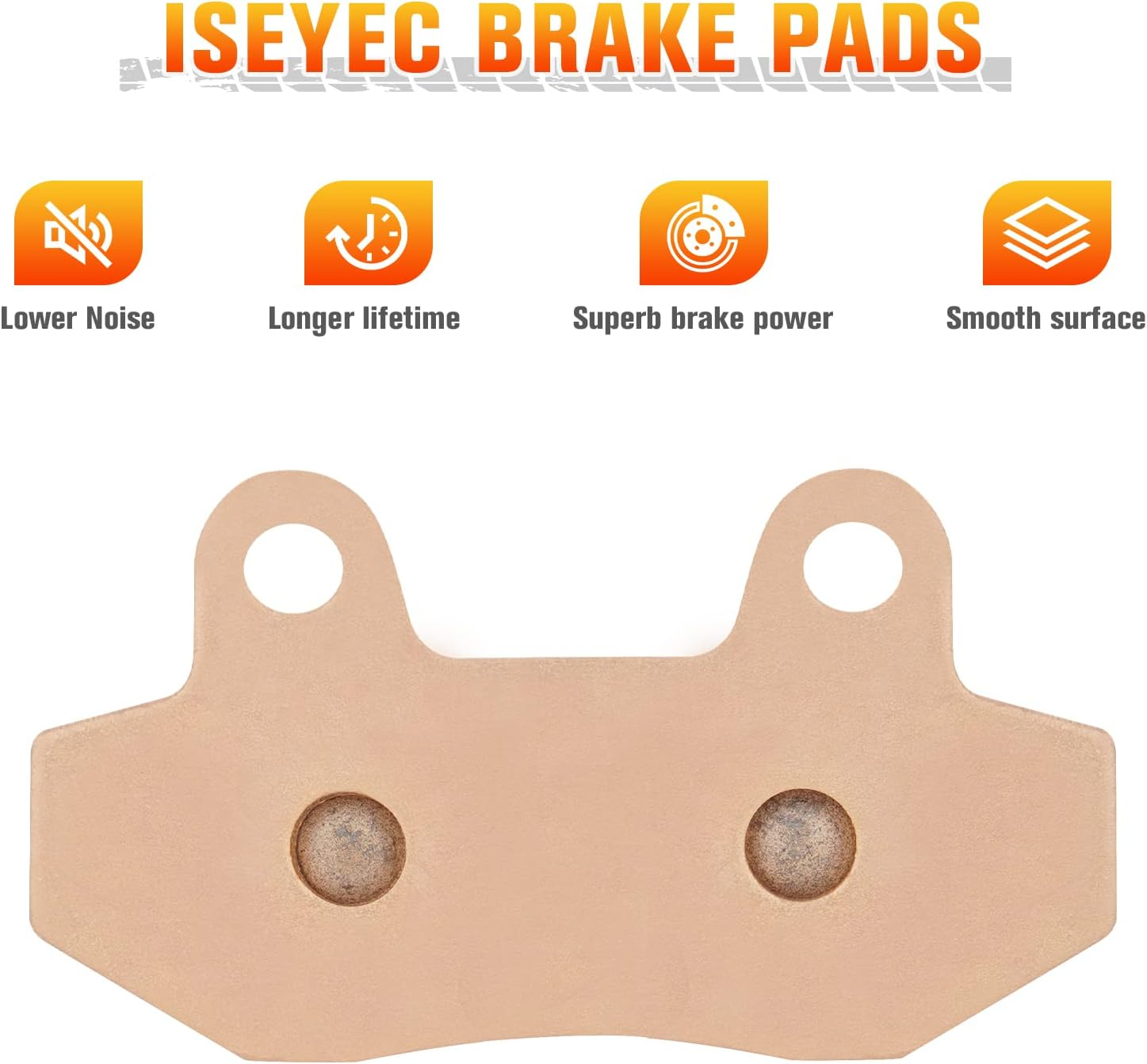 Front & Rear Sintered Brake Pads Set for Yamaha Raptor 700, 700R, Raptor 700 SE 2006, 2007-2012, 3 Sets Front and Rear Brake Pads image number 4