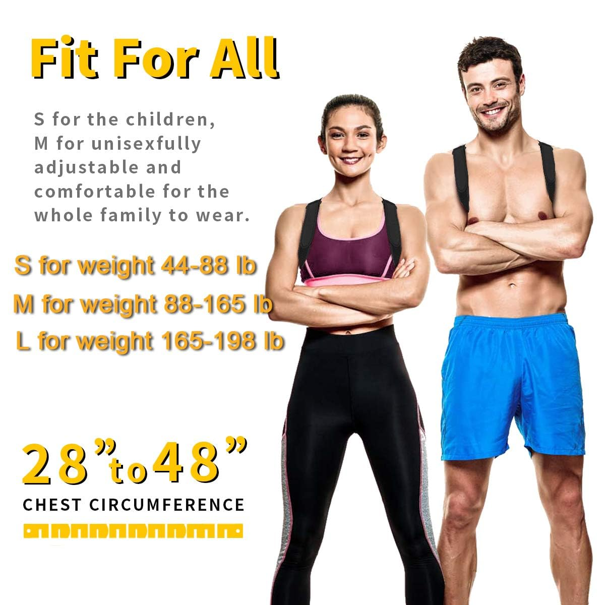 Posture Corrector for Men Women&Children Upper Back Brace Adjustable and Effective Clavicle Support Device for Thoracic Kyphosis and Shoulder Pain Relief