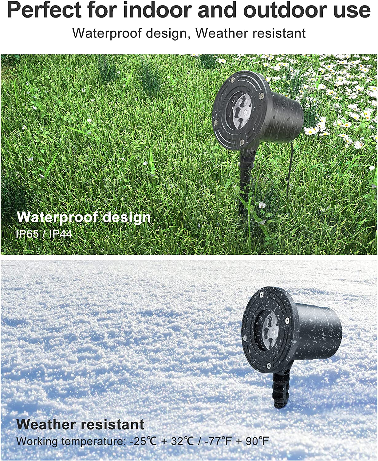 Gaiatop Christmas Projector Lights Outdoor, Highlight Led Snowflake Lights Projector, Waterproof Landscape Christmas Decorations Lighting for Xmas Home Party Wedding Garden Patio image number 6