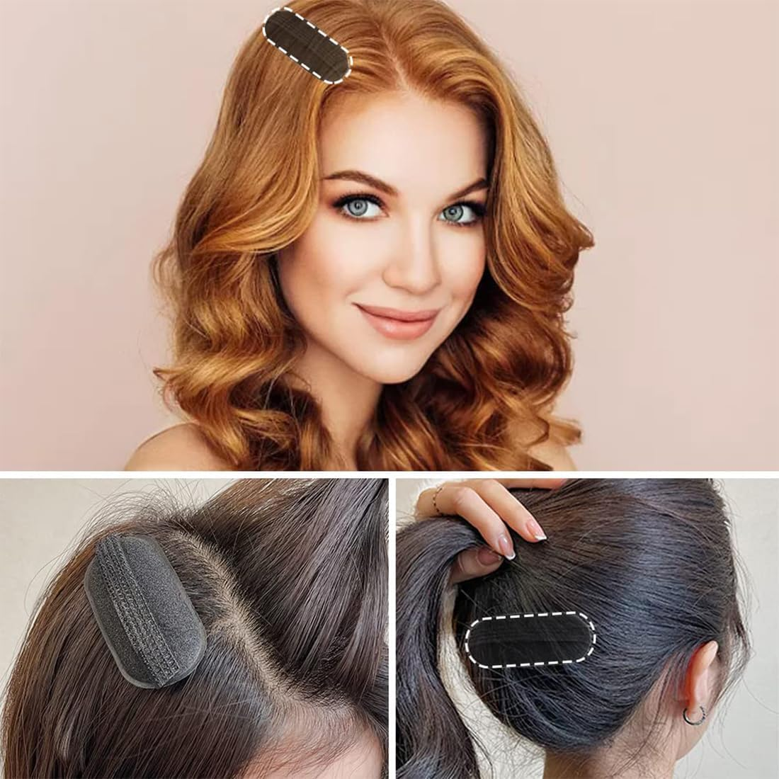 AFCJLTO Pack of 7 Sponge Volume Hair Base Set Bump It up Inserts Styling Tool Combs Clips Accessories Hair Clip Puff Hair Clip Hair Volume Insert for Women and Girls image number 4