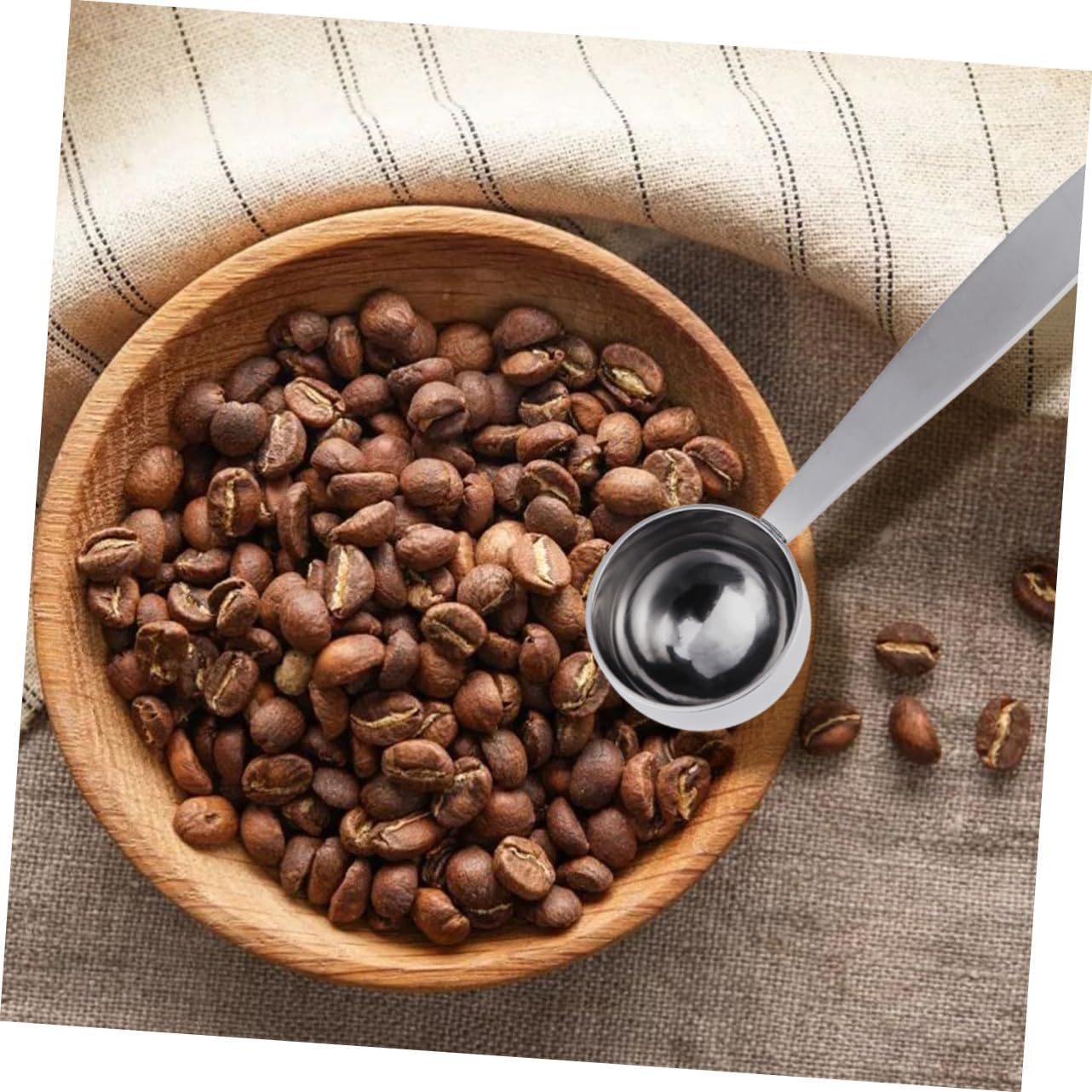 SHOWERORO 10G Espresso Measure Spoon Stainless Steel Tamping Tool 2-In-1 Coffee Scoop Distributor for Ground Tea Cocoa Protein image number 5