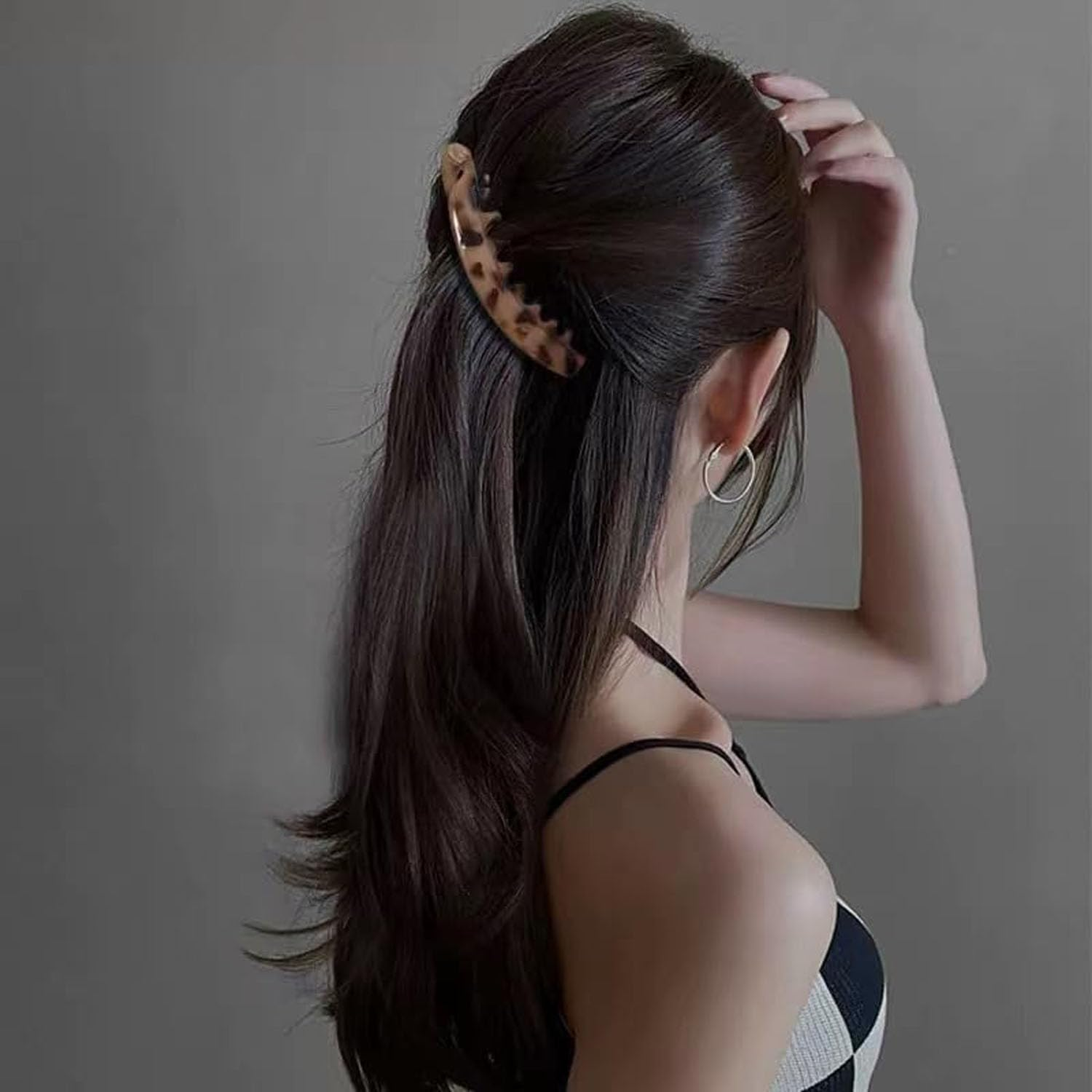 3 Pcs Banana Clips Clincher Comb Hair Grips,Nonslip Big Banana Comb for Women Girls,Tortoiseshell Hair Matte Clips for Long Hair for Thick Hair Barrettes image number 2