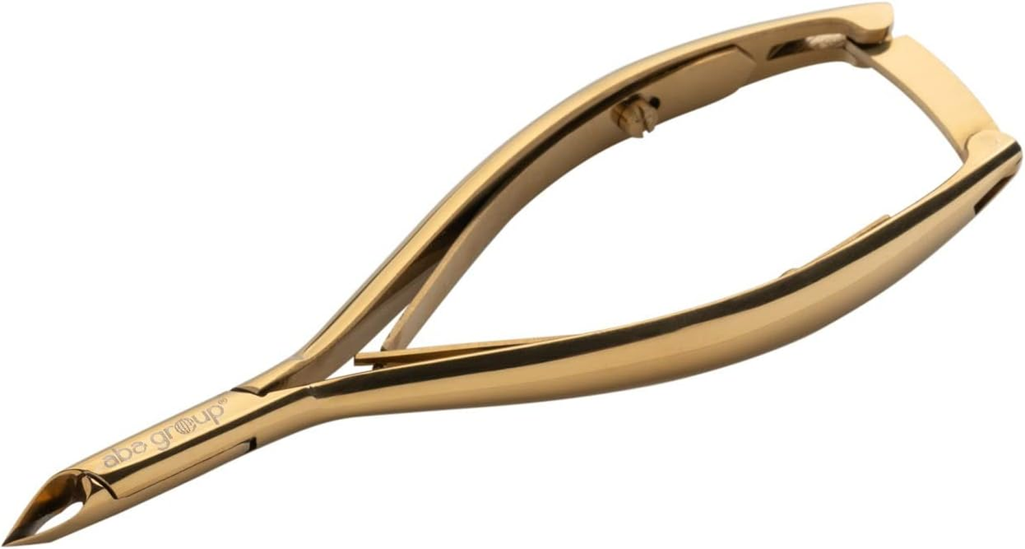 Aba Group Golden Cuticle Nippers with Two Springs 3 Mm (1148) Cuticle Cutter Stainless Steel with Sharp and Smooth Cut Fine for Removing Excess image number 1