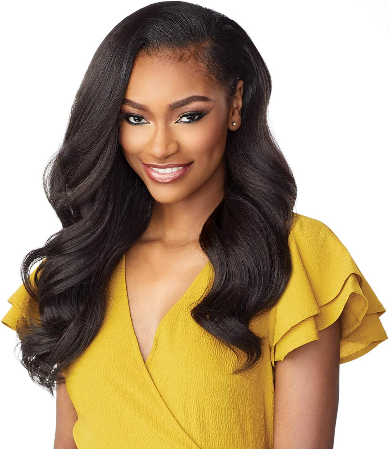 Sensationnel Instant Weave Synthetic Half Wig with Drawstring Cap - IWD 004 (2 Dark Brown)