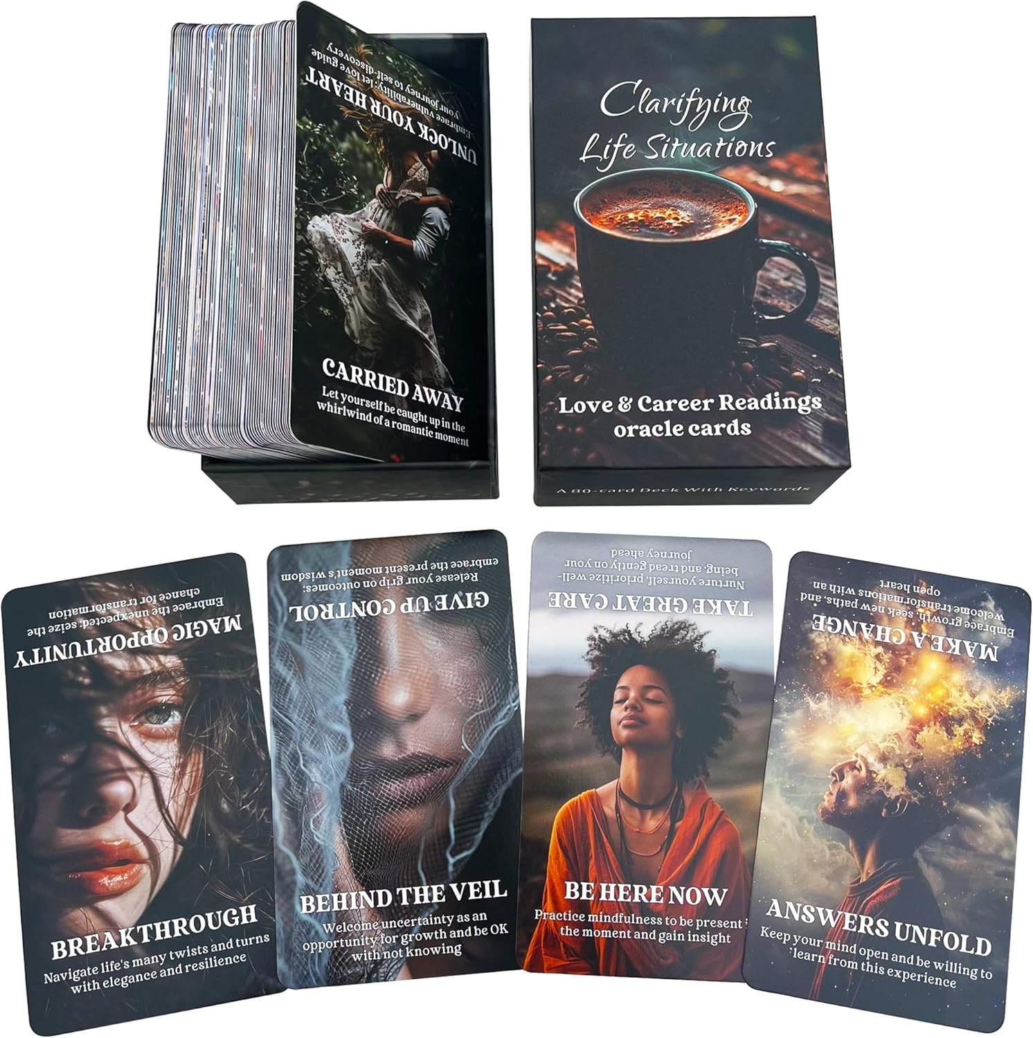 Clarifying Life Situations Oracle Cards, Love and Career Oracle Deck for Beginners, Cover All Areas in Life, Love, Spiritual Journey, and Career image number 3