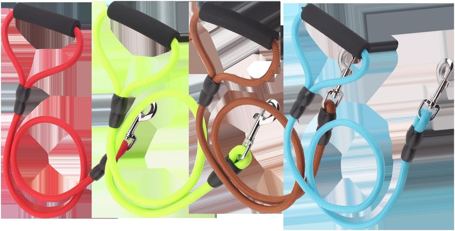 Strong Rope Dog Collar, Adjustable and Colourful, Ideal for Training and Safe Walking. image number 1