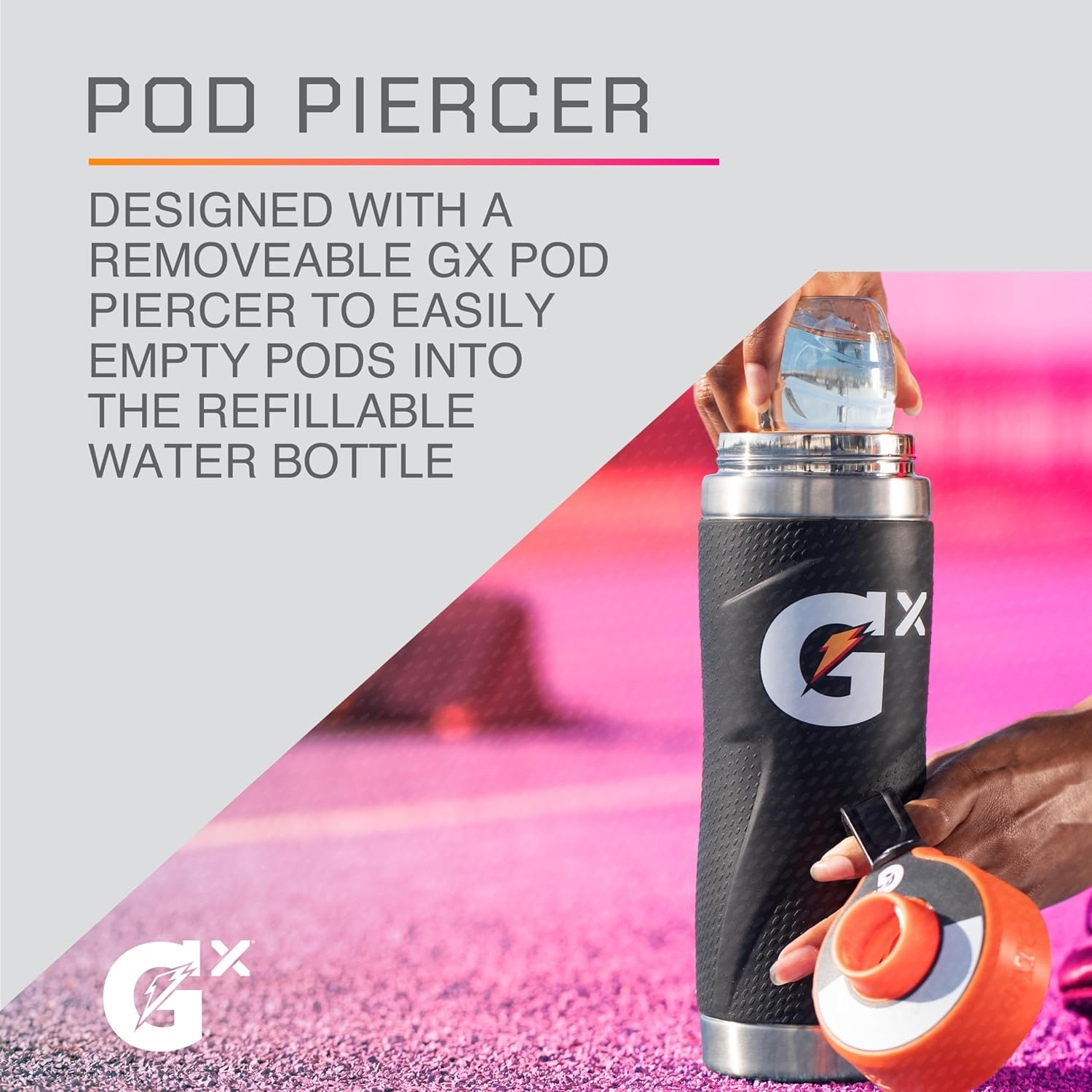 Gatorade Gx Stainless Steel Bottle, White, 32Oz image number 6