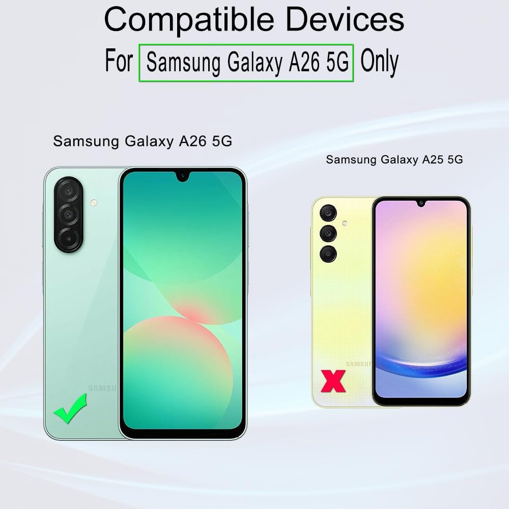 Ibywind 2 Pcs Screen Protector Compatible with Samsung Galaxy A26 5G 6.64",Tempered Glass,With 1Pc Camera Lens Protector,1Pc Back Film,Anti-Scratch,Bubble Free image number 6