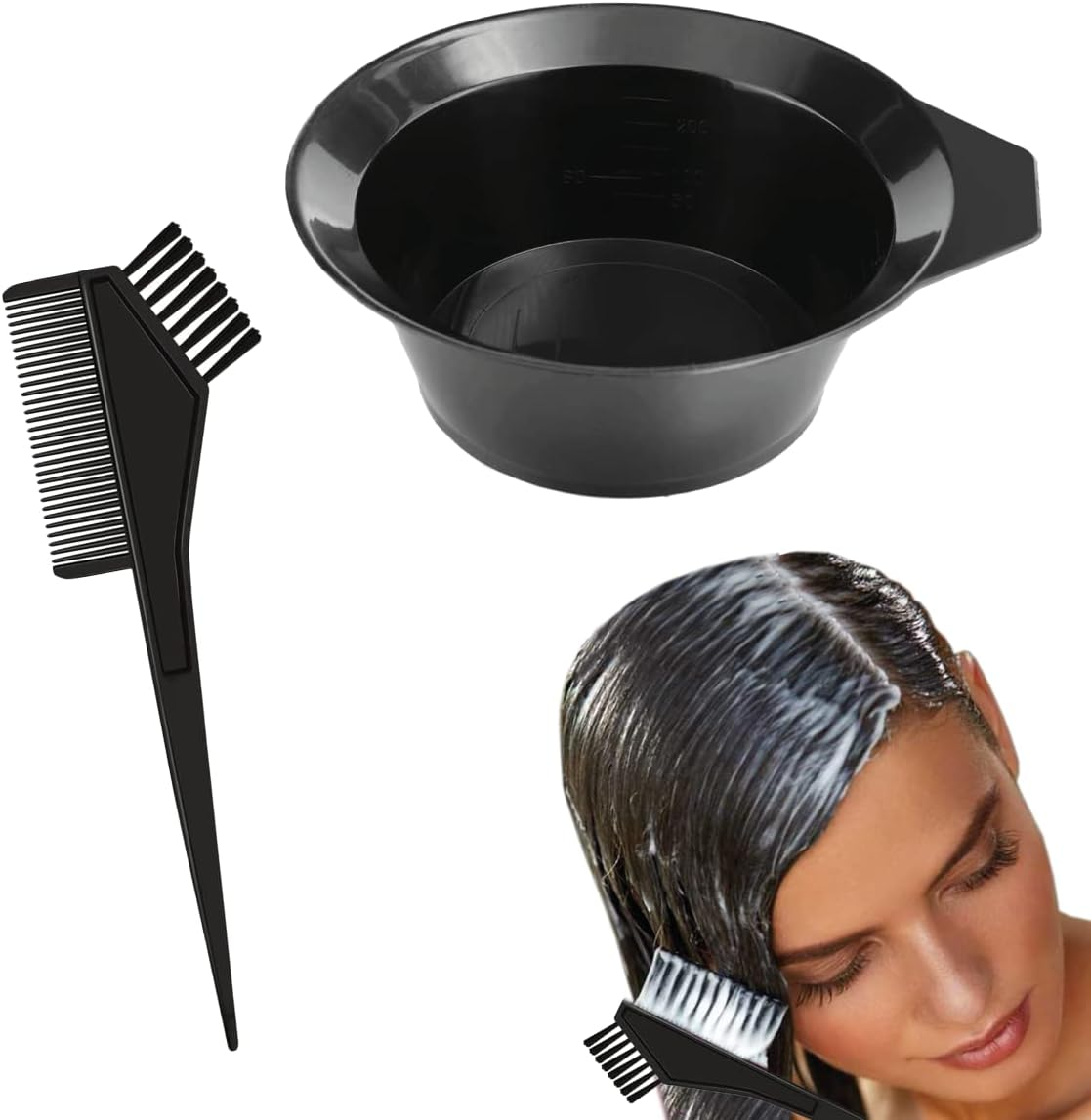 Salon DIY Hair Dye Set with Brush and Bowl DIY Hair Coloring Set image number 2