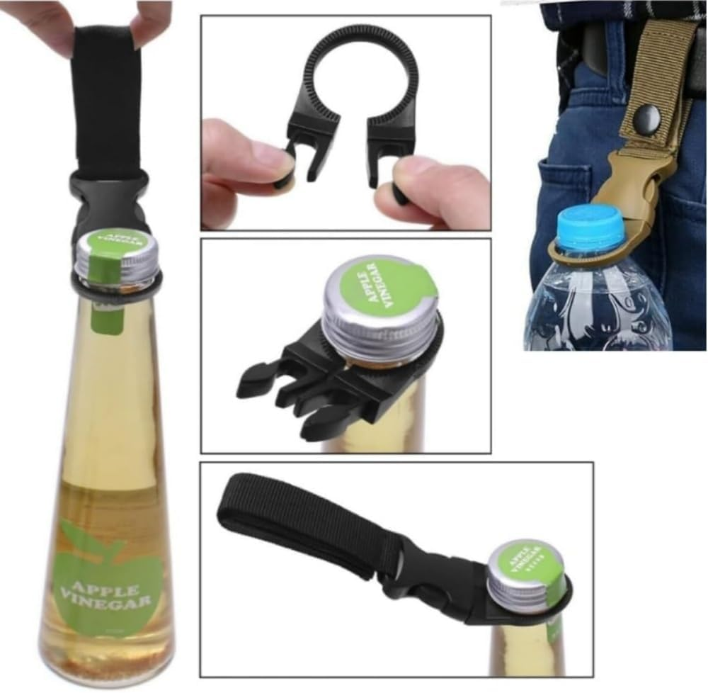 Goxfaca 8PCS Hanging Bottle Buckle Clip,Portable Mineral Water Bottle Ring Holder Outdoor Portable Water Bottle Ring Holder for Outdoor Camping Hiking Traveling image number 5