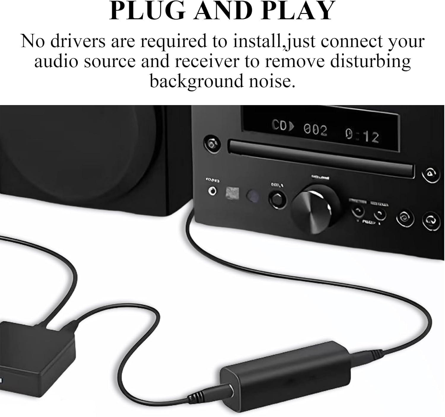 2Pc Ground Loop Noise Isolator for Car and Home Audio, 3.5Mm Plug, Compact Plug and Play Design for Drivers and Music Lovers