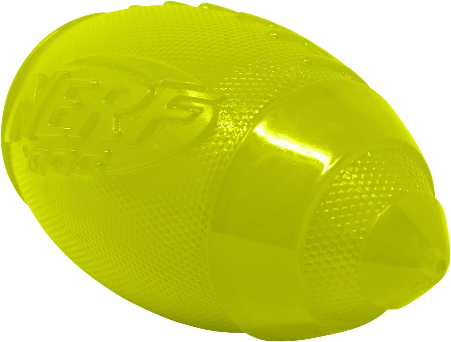 Nerf Dog 7In TPR Glow Classic Squeak Football Dog Toy -Green
