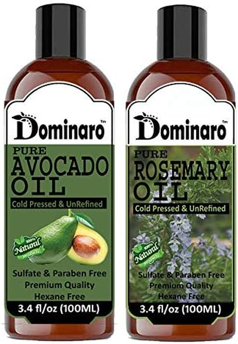 Dominaro 100 % Pure & Natural Avocado Oil & Rosemary Oil (Combo Pack of 2 Bottle ) 200 Ml Hair Oil (200 Ml) image number 2