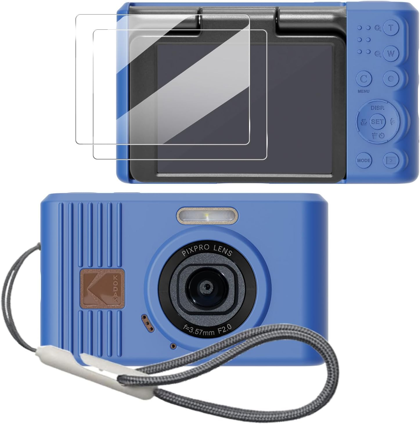 Tedubax Silicone Case for Kodak Pixpro C1 Digital Camera with 2PCS Screen Protector and Lanyard - Black image number 6