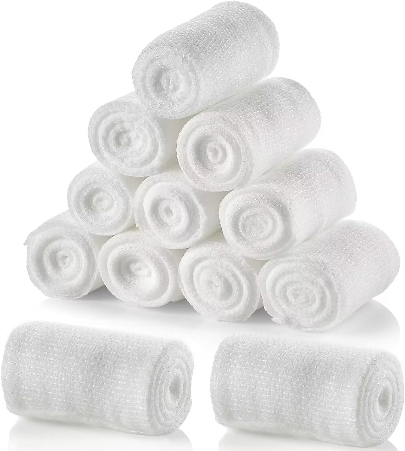 SZHENGSHAN 20 Roll Elastic Gauze Bandages, Stretch Gauze Bandage Roll, Medical Gauze Bandage, 7.5Cm X 4.5M, 20Pcs image number 4