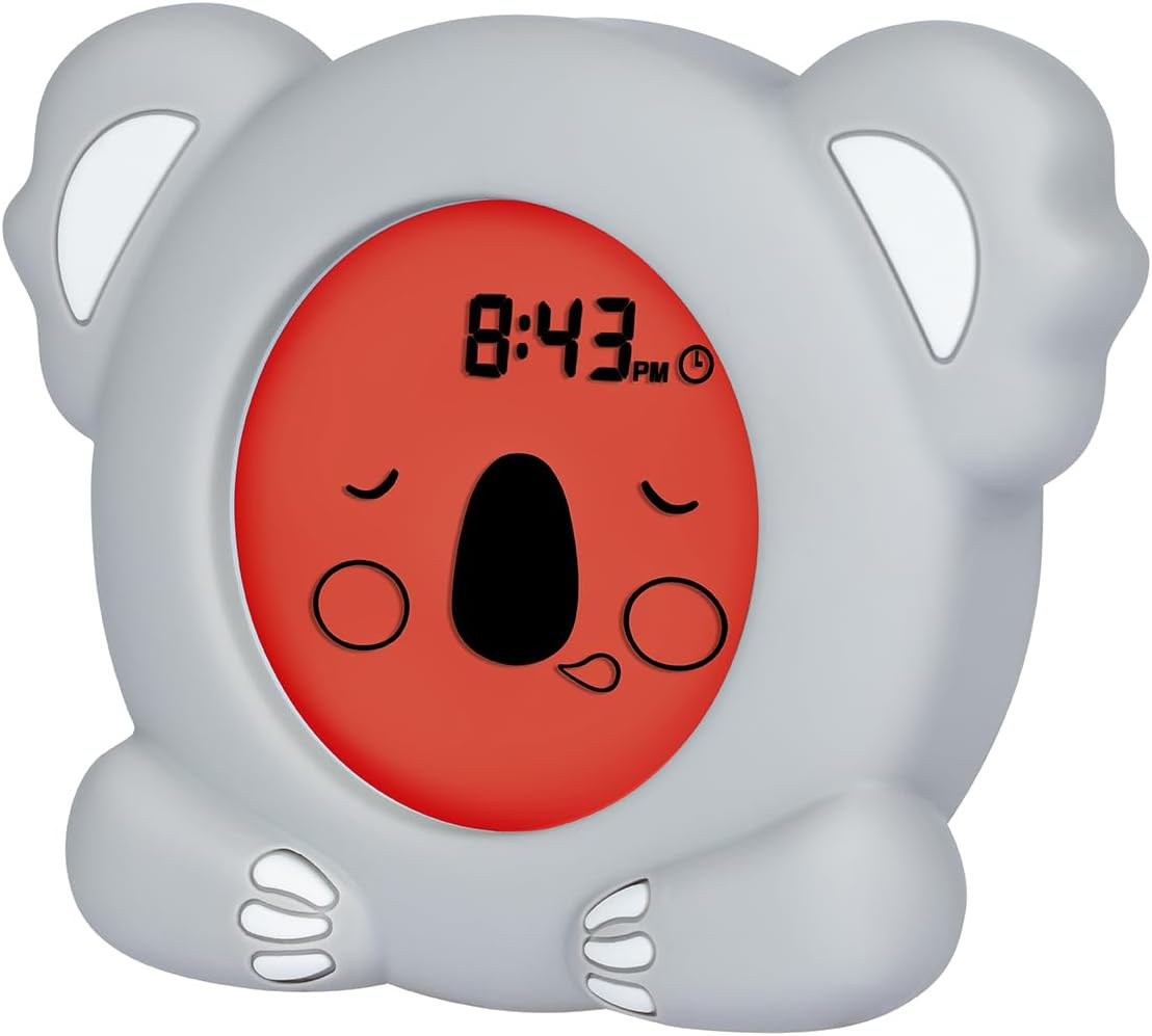 Oricom 08Kbear Koala Bear Sleep Trainer Clock - Sleep Routine Baby Infant Toddler Kids Child, USB, Backlit Display, Icons Sun Moon, Sleep Habits, Night Time image number 1