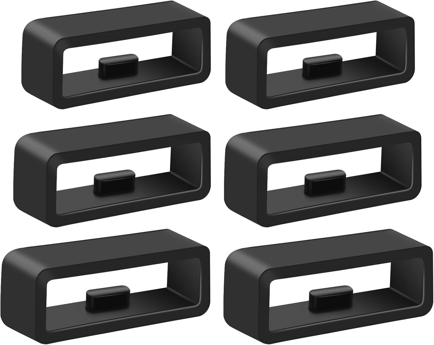 6 Pack Watch Band Keepers for Garmin Watch Bands, 18Mm/20Mm/22M Silicone Fastener Rings Watch Band Loops/Retainers