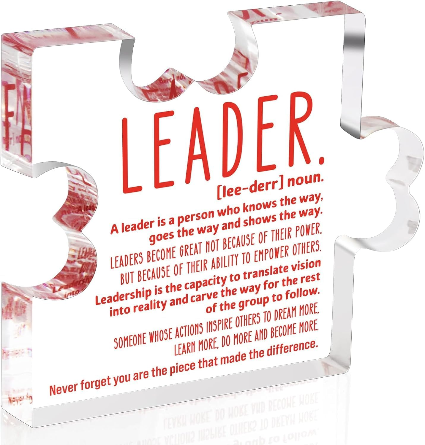 Leader Gifts Appreciation Leader Boss Mentor Supervisor PM Retirement Leaving Coworker Bosses Day Promotion Celebration Birthday Leader Definition Decorative Desk Sign image number 2