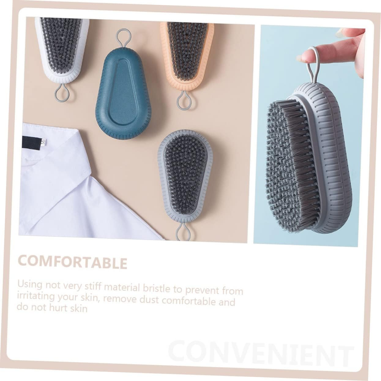 COMPUKAS 2Pcs Nail Dust Brush Soft Nail Brush for Hands and Feet Cleaning Reusable image number 6