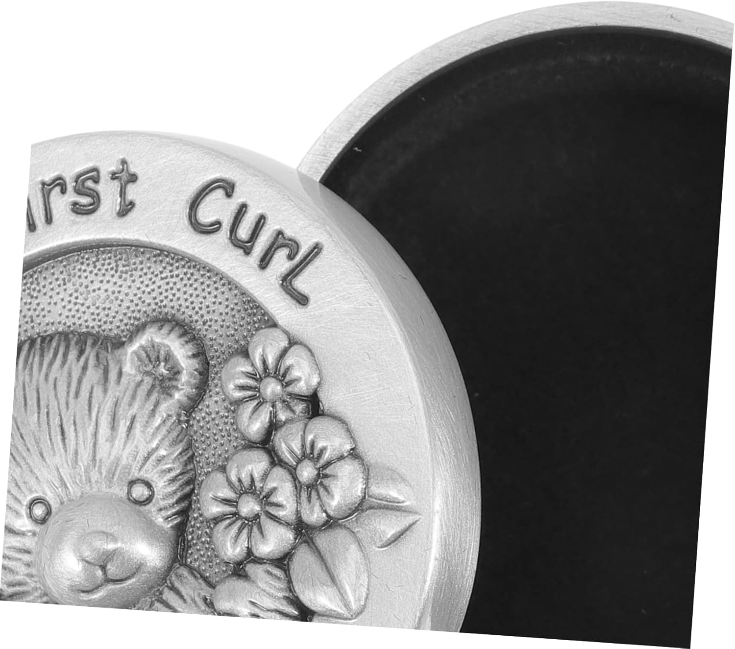 Yardwe Fetal Hair Keepsake Box for Metal Storage Box with Cartoon Design Unique Memory Organizer for Newborn Hair Curls and Special Moments image number 4