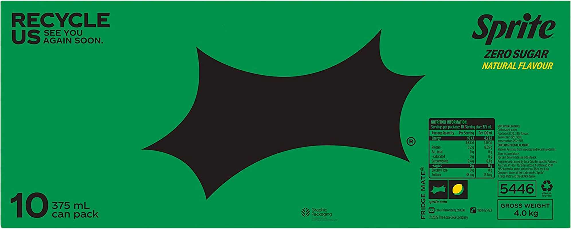 Sprite Zero Sugar Soft Drink Multipack Cans 20 X 375 Ml image number 4