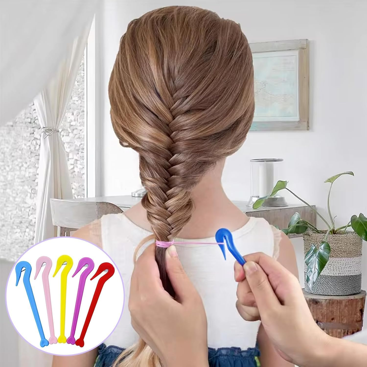 Elastic Hair Band Remover Tool,7Pcs Safe Elastic Tie Cutter Tool,Plastic Hair Band Remover Tool,Cutting Pony Rubber Hair Ties Tool,Hair Tie Cutter Elastic Hair Band Remover Tool Hair Tie Remover Pick image number 5