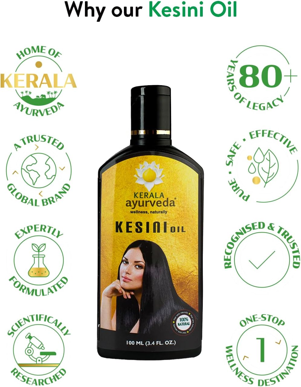 Kesini Hair Oil 100Ml for Thicker Longer Healthier Black & Rich Hair Ship from UK image number 2
