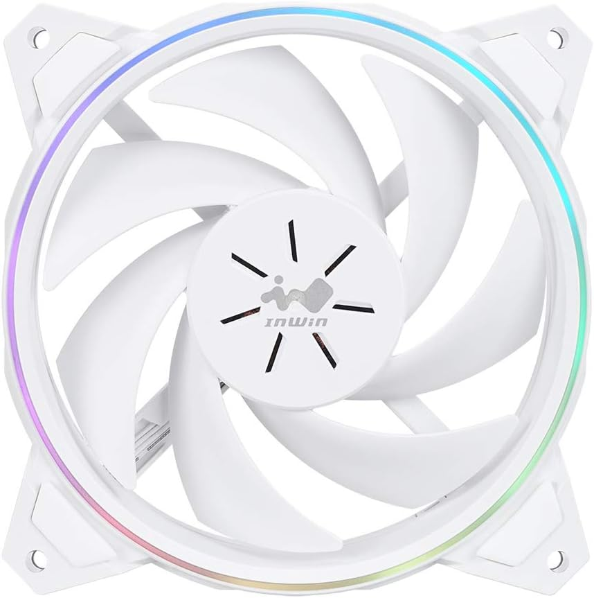 IN WIN Sirius Pure ASP120 RGB Fan Kit, 3-Pack, White, Desktop Compatible image number 5