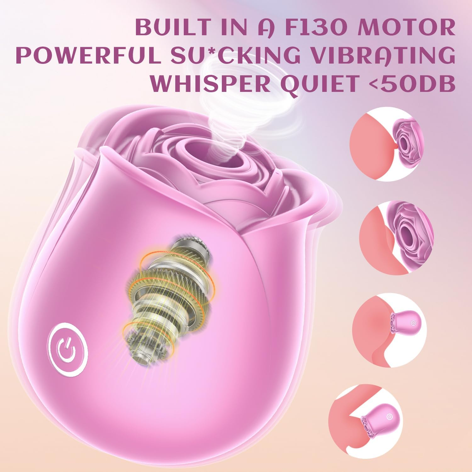 Rose Red Toy for Women, Silicone Washable Women'S Toys image number 4