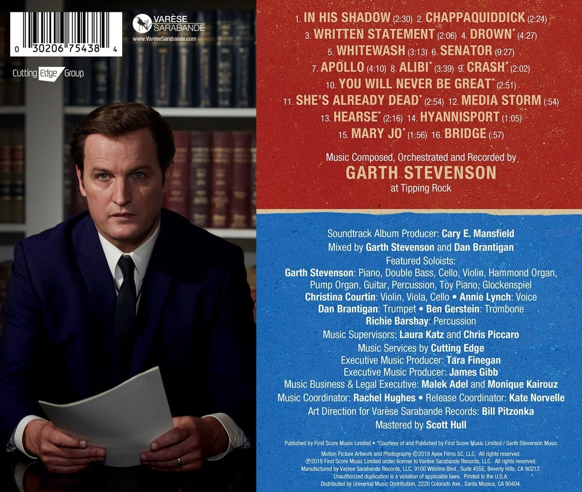 Varese Sarabande Garth Stevenson - Chappaquiddick Original Motion Picture Soundtrack CD