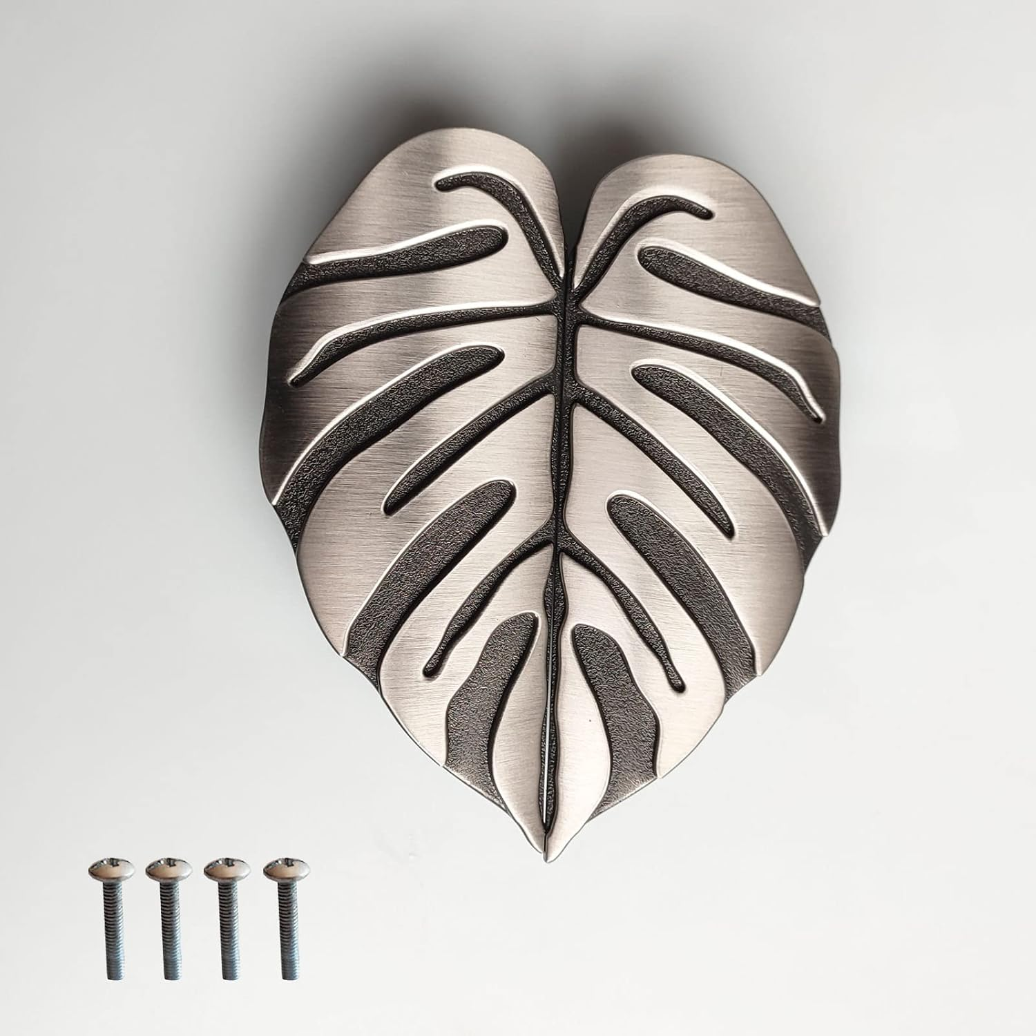 PIAOLGYI Modern Green Leaf Cabinet Knobs for IKEA Milsbo Cabinet, Zinc & Glass, Durable & Easy to Install