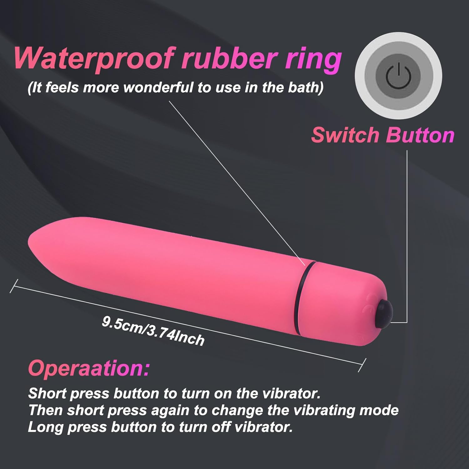Riotor Vibrating Silicone Anal Plug Set, Anal Toys for Men Woman Couples from Beginner to Advanced Set,3 Sizes Manual & 1 Automatic Toys (Pink) image number 5