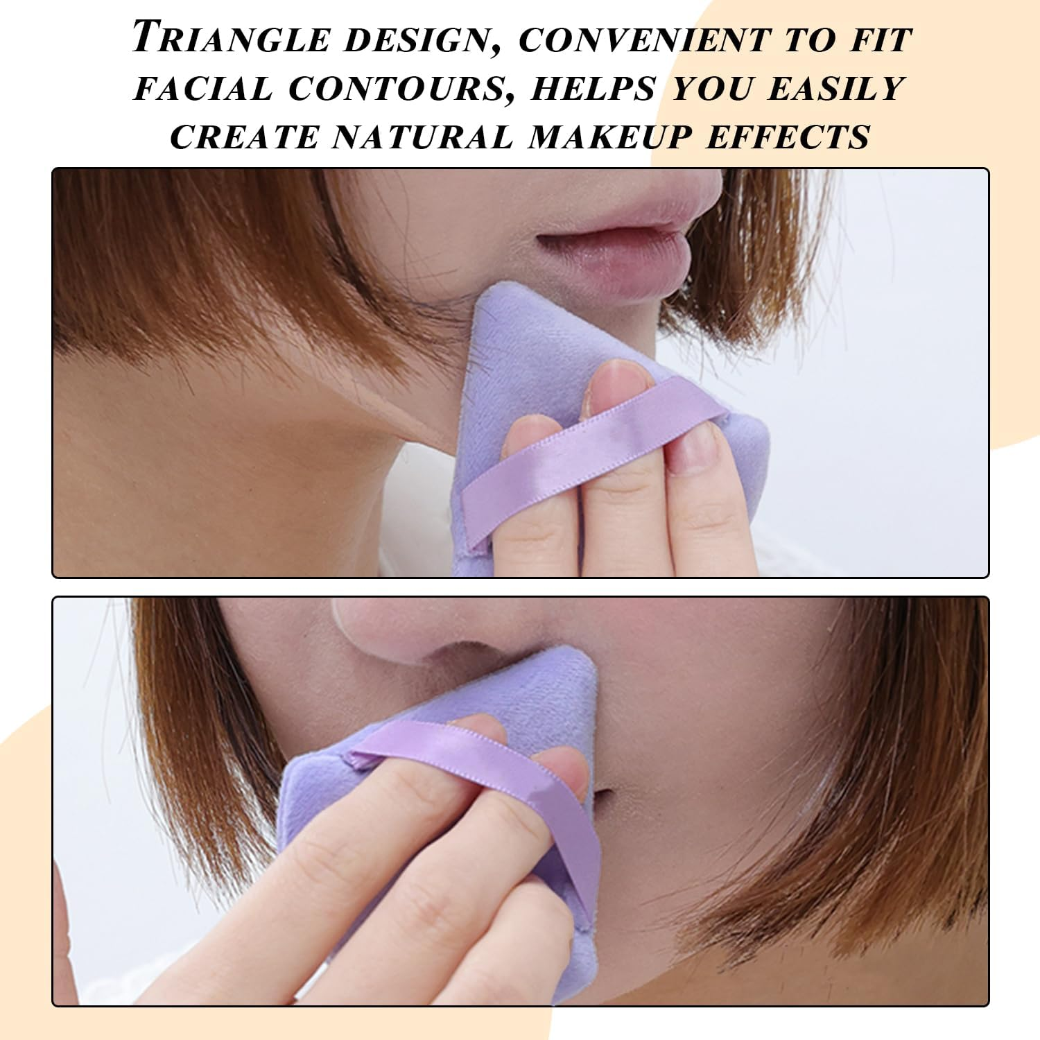 40 Pieces Triangle Puff, Make-Up Sponge, Mini Puff, Make-Up Tools, Portable Puff image number 2