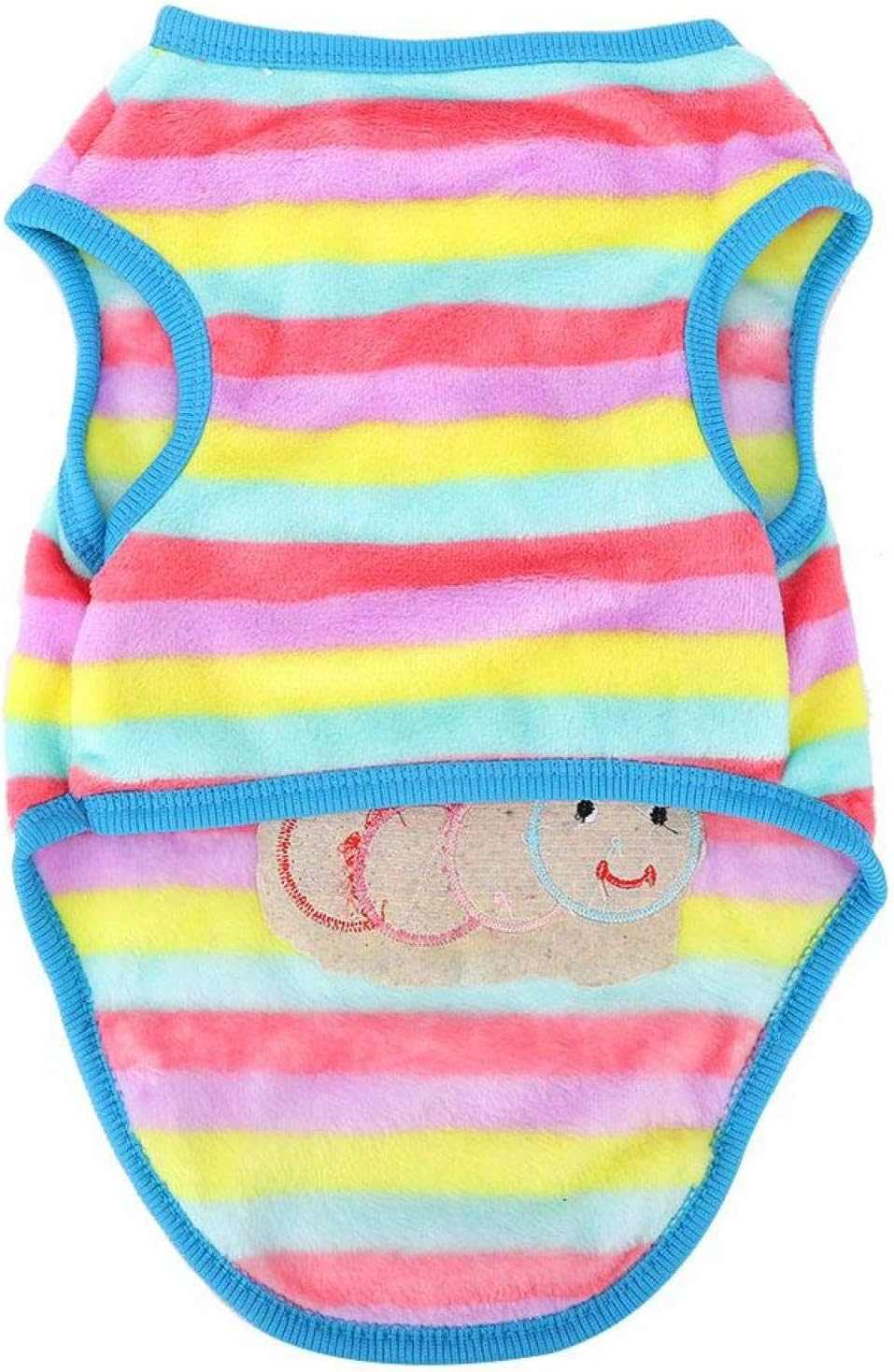 EVTSCAN Breathable Warm Pet Dog Cat Winter Sweater Coat Jacket Clothes Rainbow Cartoon Pattern(S)